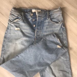 Mother “tomcat” distressed jeans size 28